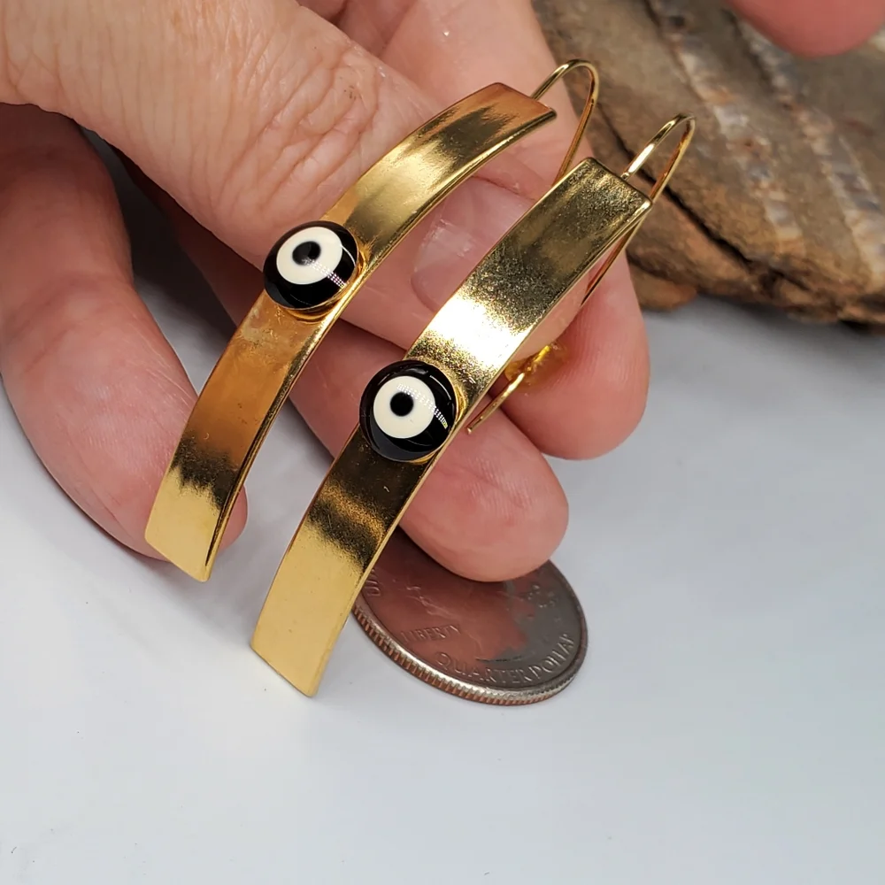 FP Jewelry 14K Gold Plated Earrings Evil Eye Bohemian Earrings